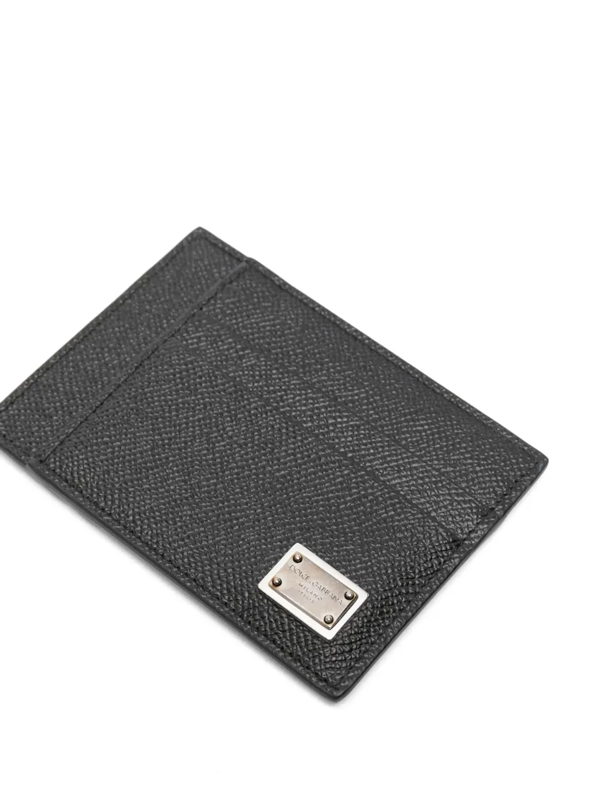 Dolce & Gabbana ダフインプリント レザー カードホルダー ブラック - 画像3