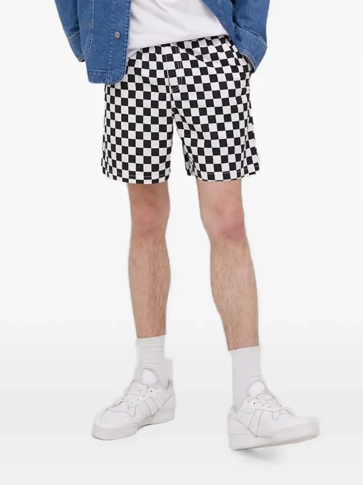 Vans チェック柄ドローストリングショーツ - ブラック - 画像1
