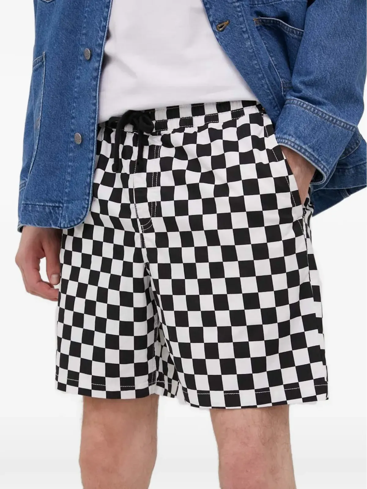 Vans チェック柄ドローストリングショーツ - ブラック - 画像5