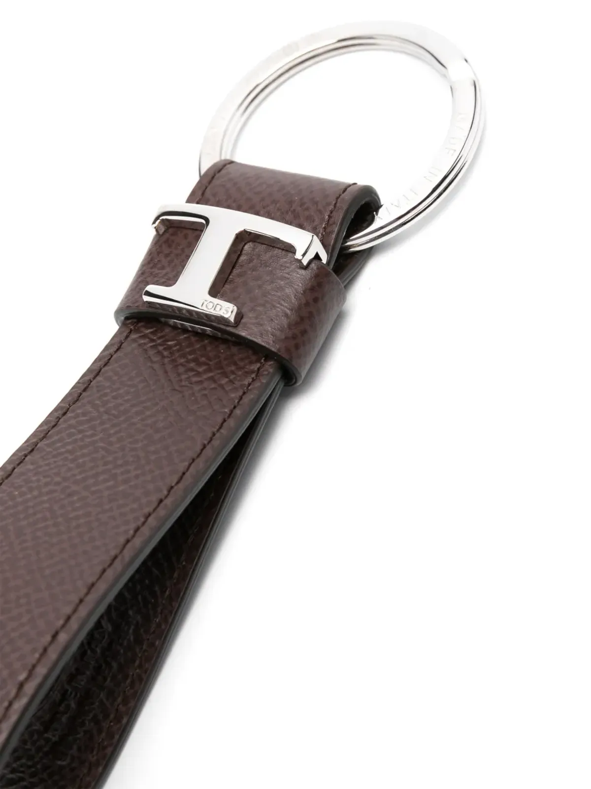 Tod's タイムレスロゴ レザー キーリング - ブラウン - 画像2