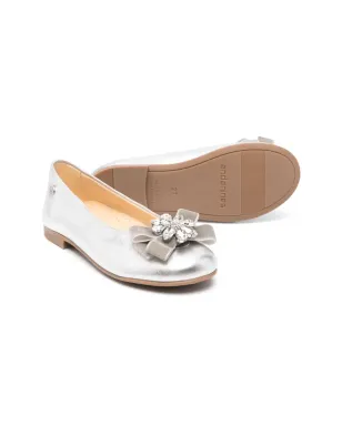 ANDANINES crystal-detail ballet flats - Silver - サムネイル2