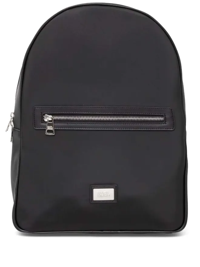 Karl Lagerfeld Karl Lagerfeld ロゴプレートバックパック - ブラックの商品画像