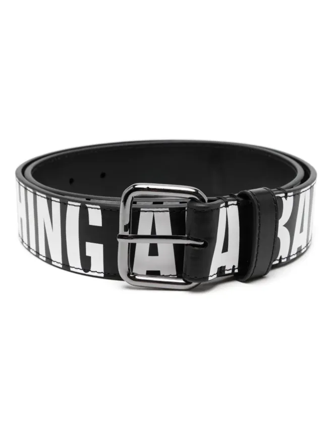 A BATHING APE® A BATHING APE® ロゴプリントレザーベルト（ブラック）の商品画像