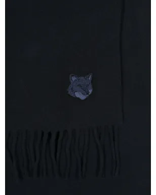 Maison Kitsuné フォックスパッチ スカーフ - ブルー - サムネイル2