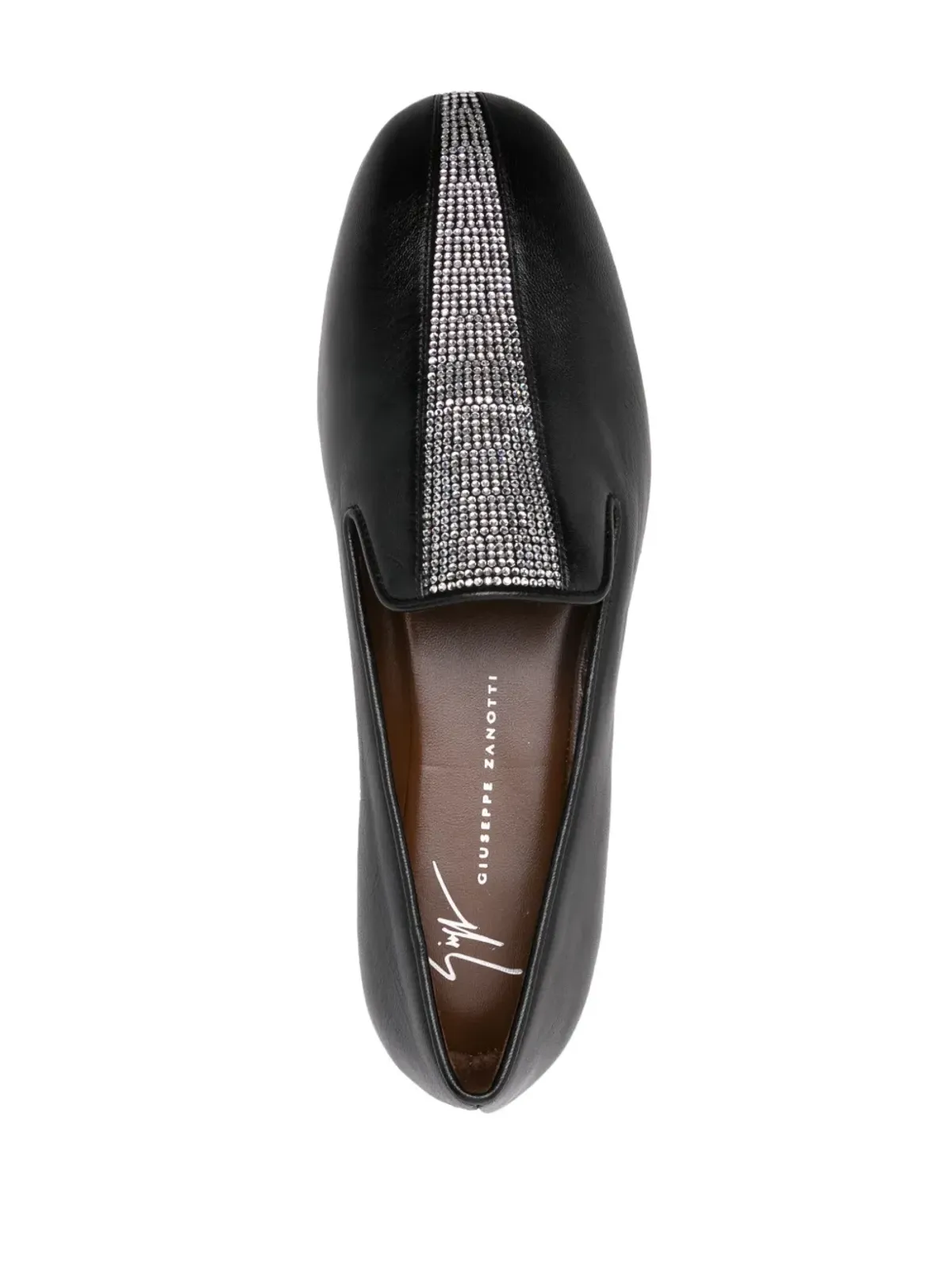 Giuseppe Zanotti クリスタル装飾ローファー - ブラック - 画像4