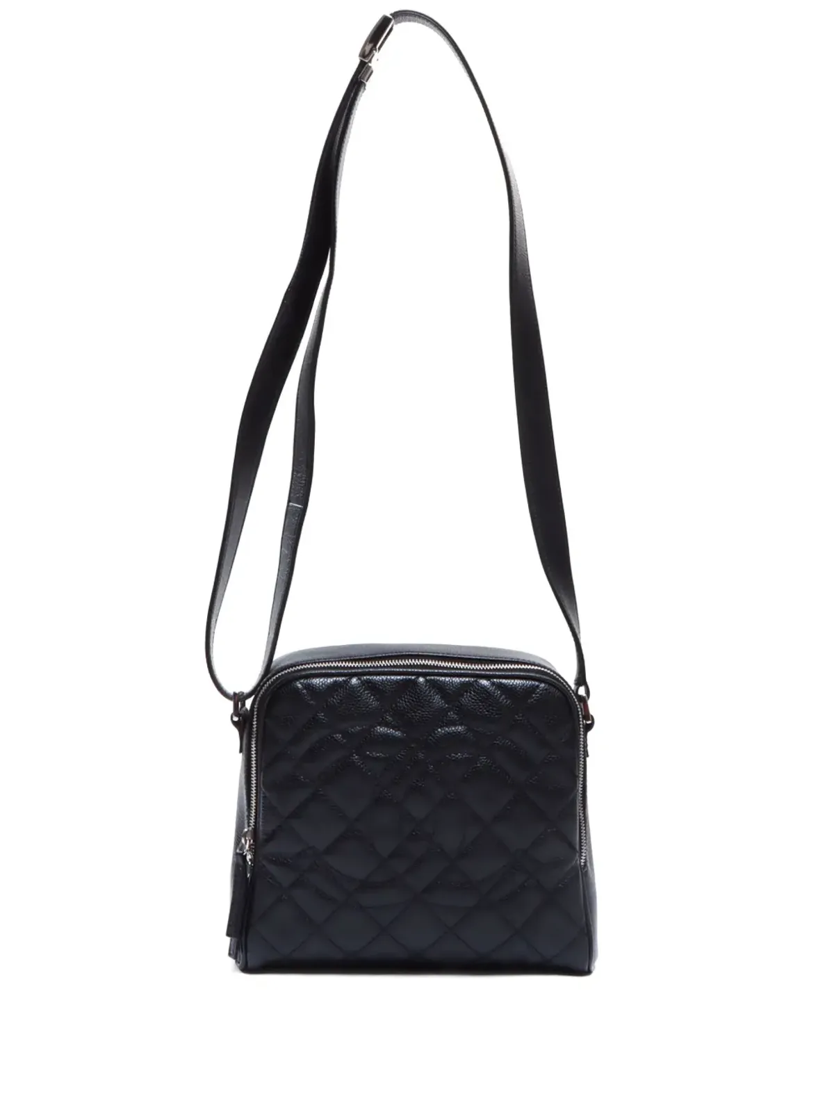 CHANEL ビンテージ 2008 ダイヤモンドキルティングショルダーバッグ - ブラック - 画像1