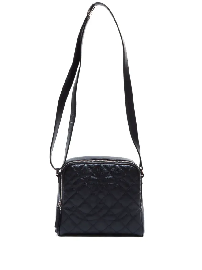 CHANEL Pre-Owned CHANEL ビンテージ 2008 ダイヤモンドキルティングショルダーバッグ - ブラックの商品画像