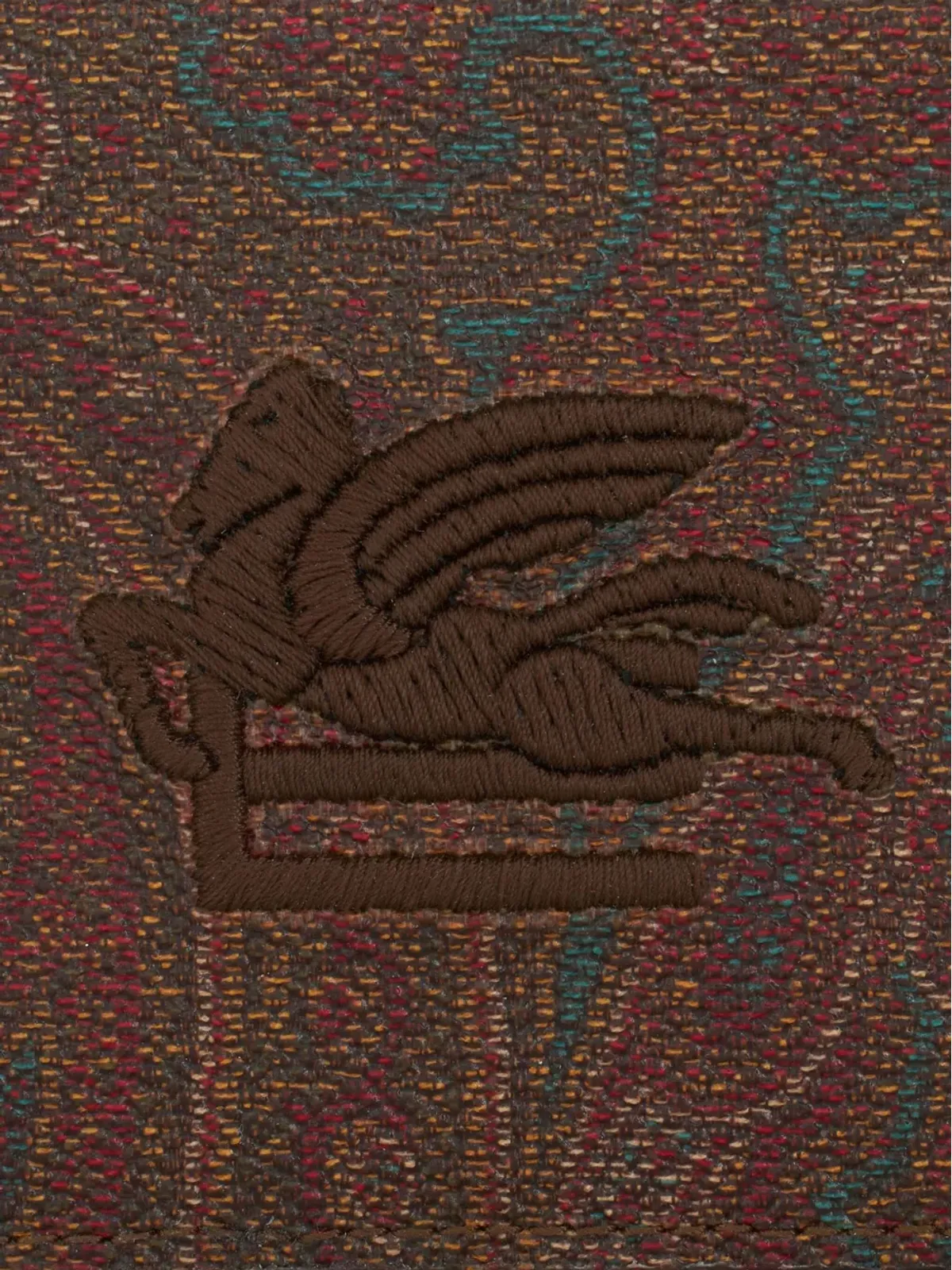 ETRO ペイズリーパターン刺繍ディテール カードホルダー - ブラウン - 画像2