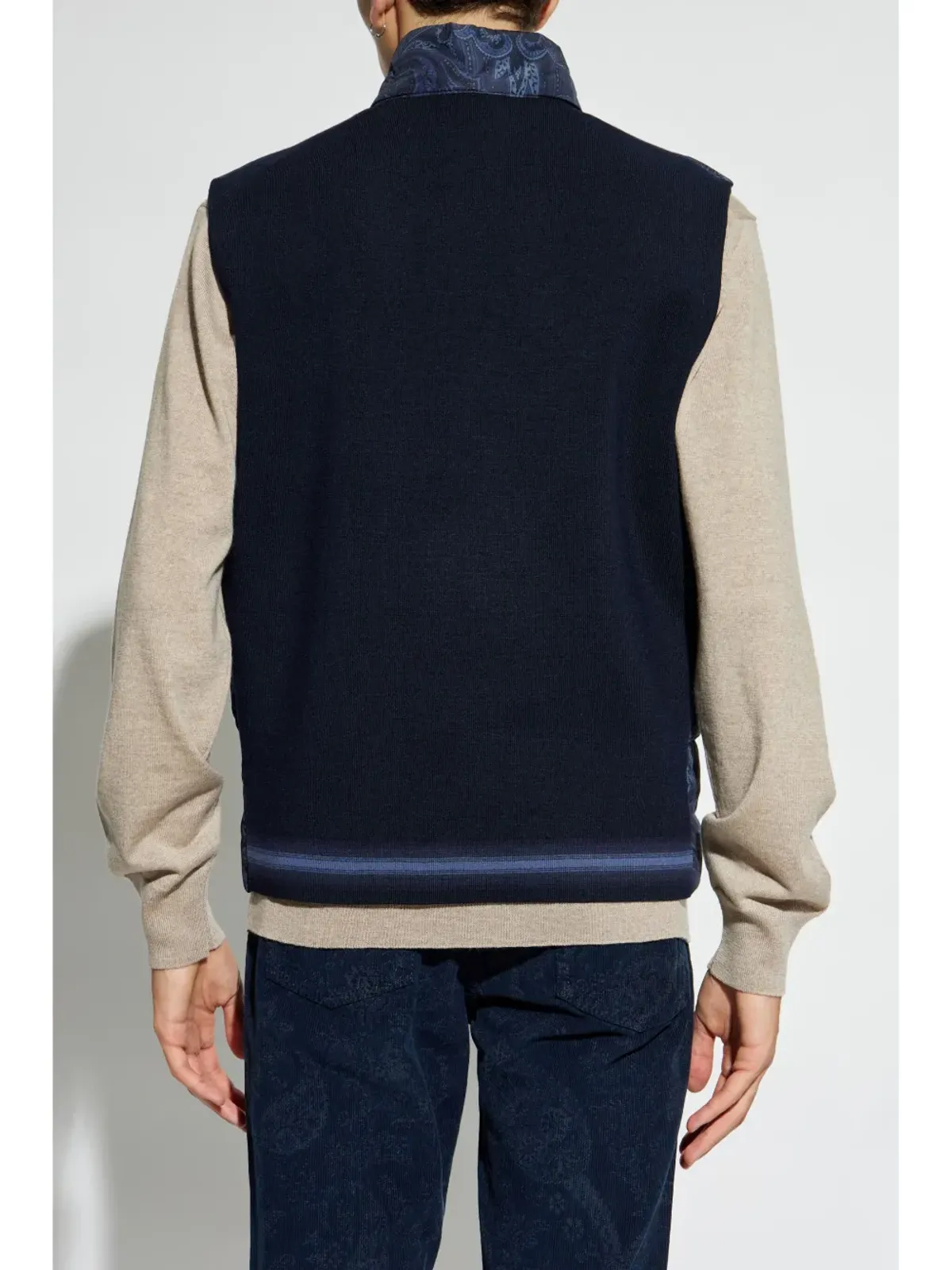 ETRO ペイズリープリントのパッド入りウェストコート ブルー - 画像4
