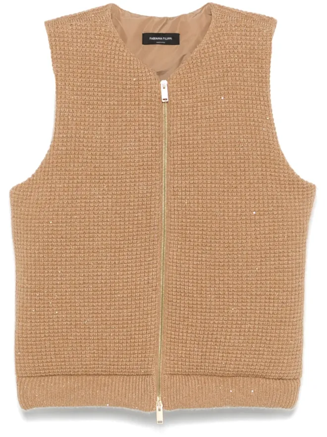 Fabiana Filippi Fabiana Filippi ジレ（スパンコール装飾）- ニュートラルカラーの商品画像