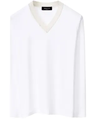 Fabiana Filippi ジャージー Vネック Tシャツ - サムネイル1