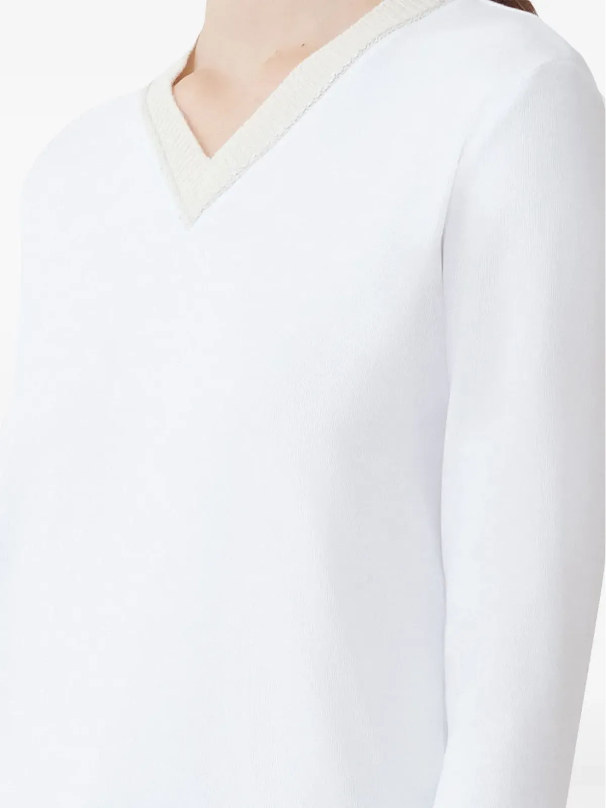 Fabiana Filippi ジャージー Vネック Tシャツ - 画像5