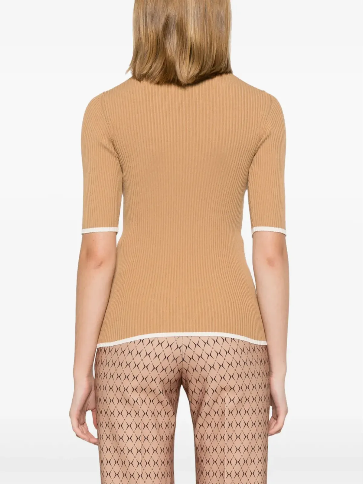 Elisabetta Franchi タートルネック編みトップ - ニュートラルカラー - 画像4