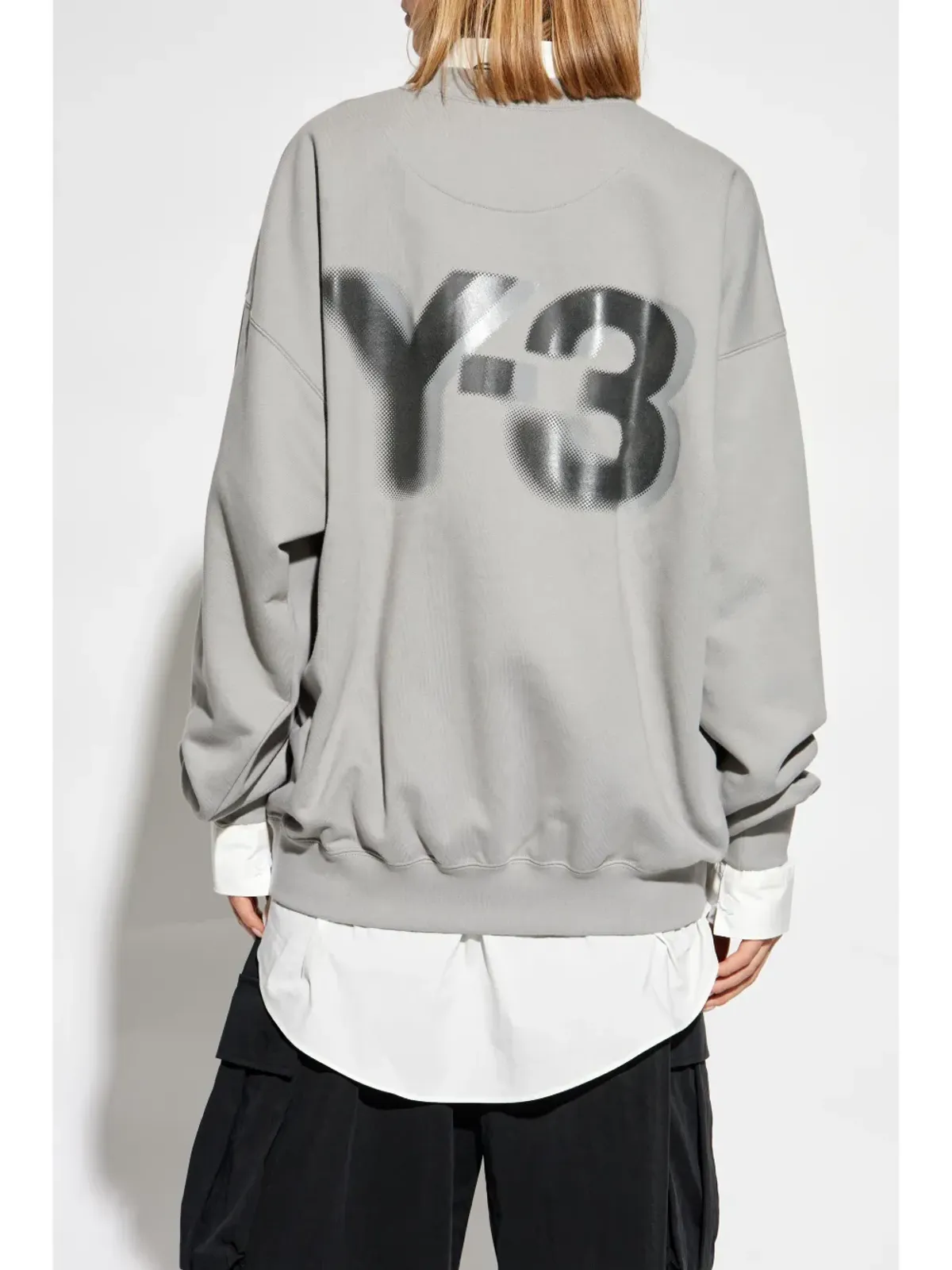 Y-3 ロゴプリント クルーネック スウェットシャツ - 画像4