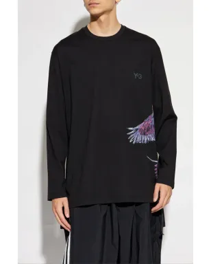 Y-3 x Adidas グラフィックプリント Tシャツ - ブラック - サムネイル5