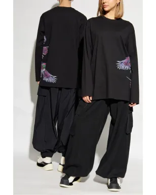 Y-3 x Adidas グラフィックプリント Tシャツ - ブラック - サムネイル2