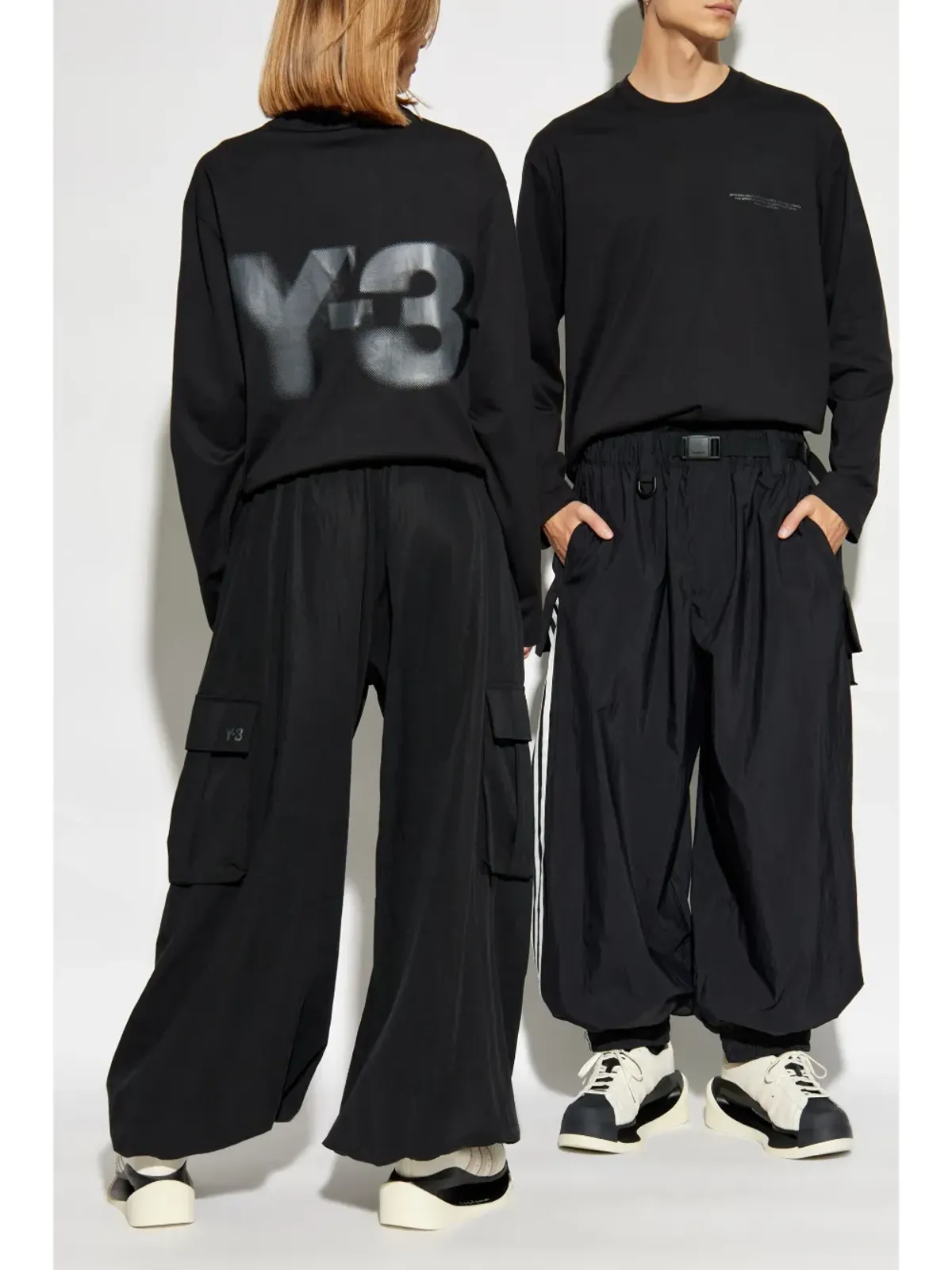 Y-3 × アディダス ロゴプリント Tシャツ - ブラック - 画像2