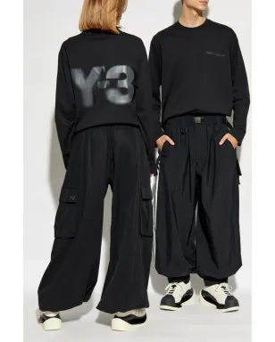 Y-3 × アディダス ロゴプリント Tシャツ - ブラック - サムネイル2