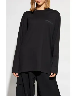 Y-3 × アディダス ロゴプリント Tシャツ - ブラック - サムネイル3