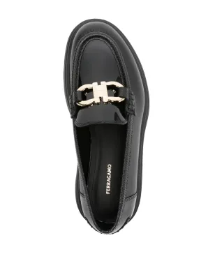Ferragamo ガンチーニ・プレート ローファー - ブラック - サムネイル4