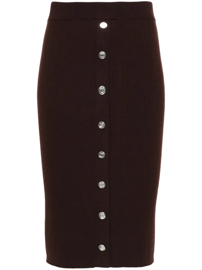 PINKO PINKO リブニット ミディスカート - ブラウンの商品画像
