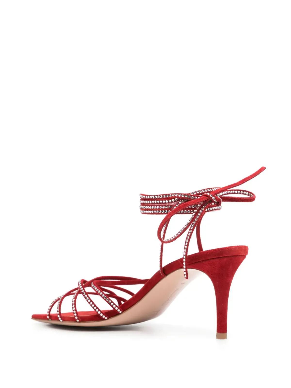Gianvito Rossi 70mm クリスタル付きサンダル - 赤 - 画像3