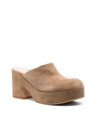 Gianvito Rossi 90mm Lyss ミュール - ブラウン - サムネイル2