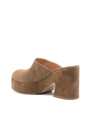 Gianvito Rossi 90mm Lyss ミュール - ブラウン - サムネイル3