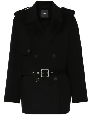 PINKO ダブルブレスト ベルト付き コート - サムネイル1