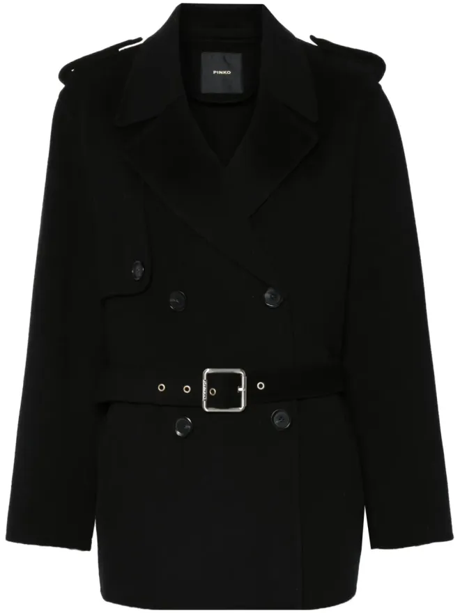 PINKO PINKO ダブルブレスト ベルト付き コートの商品画像