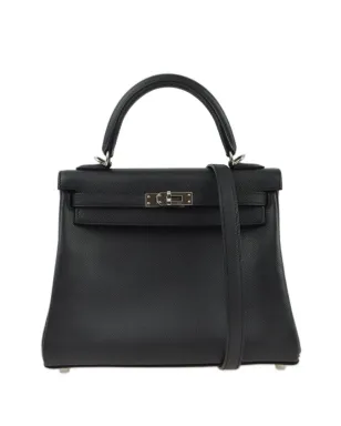 ビンテージ Hermès Kelly 25 Retourne ツーウェイ ハンドバッグ 2009年モデル - ブラック - サムネイル1