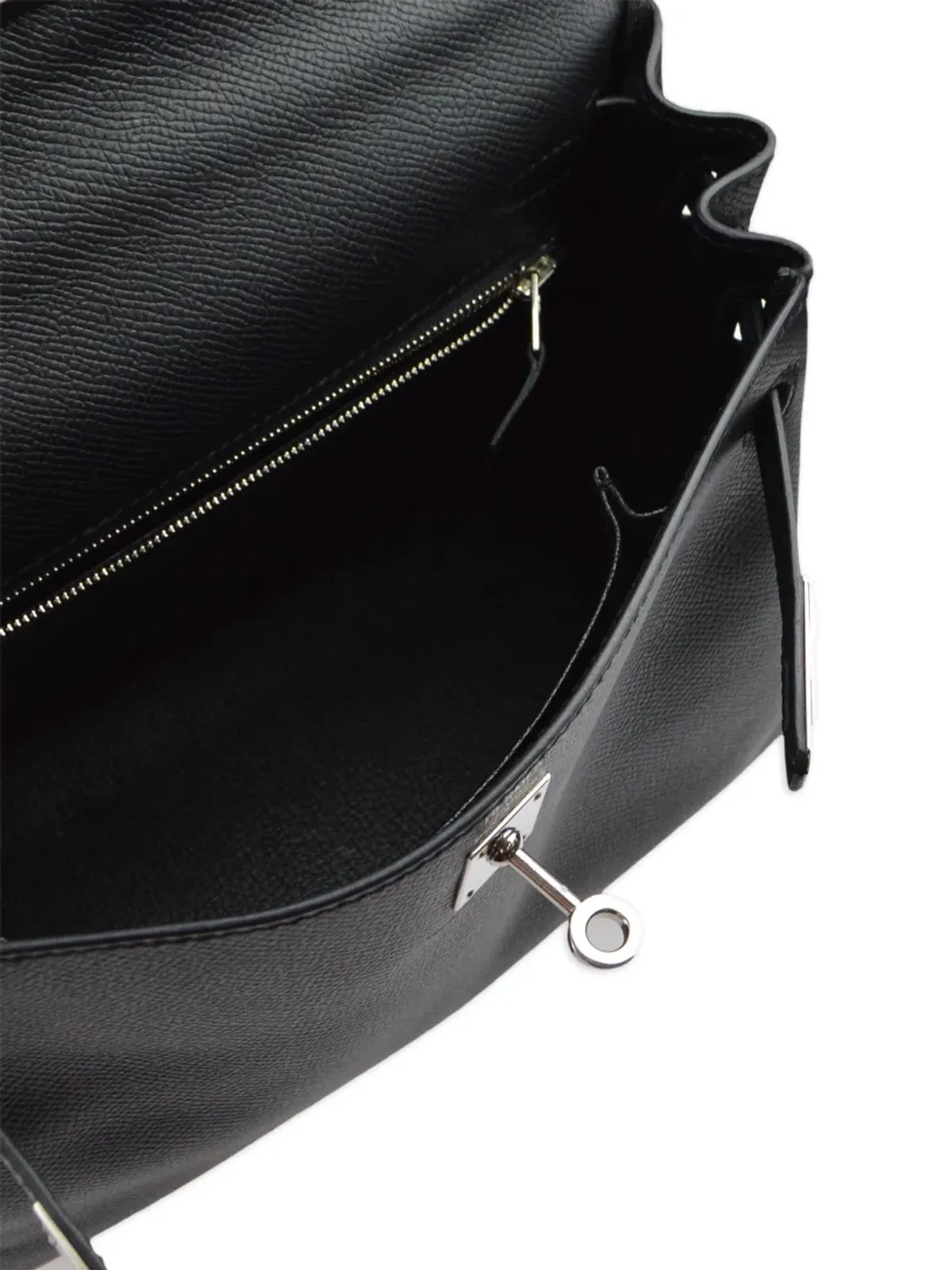 ビンテージ Hermès Kelly 25 Retourne ツーウェイ ハンドバッグ 2009年モデル - ブラック - 画像4