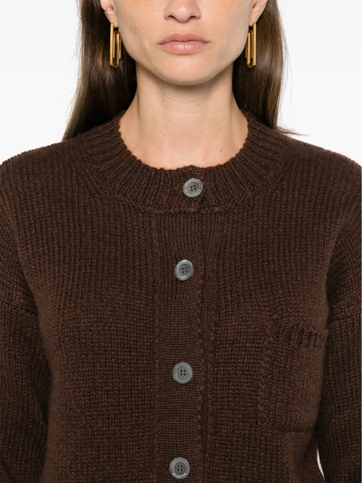 Incentive! Cashmere カシミヤ クロップドカーディガン - 画像5