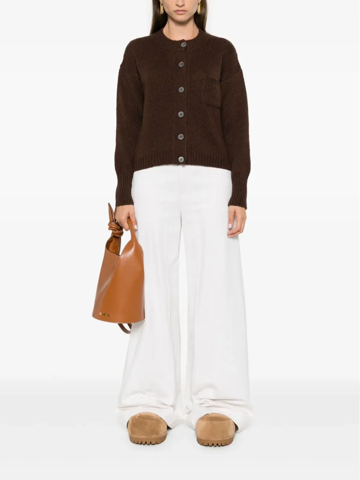 Incentive! Cashmere カシミヤ クロップドカーディガン - 画像2