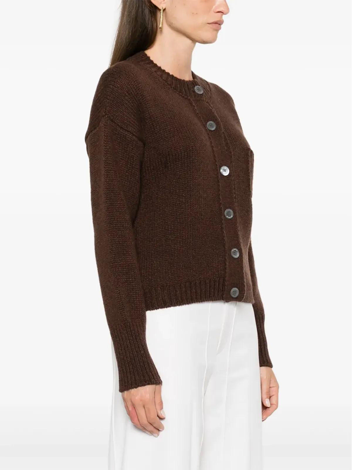 Incentive! Cashmere カシミヤ クロップドカーディガン - 画像3