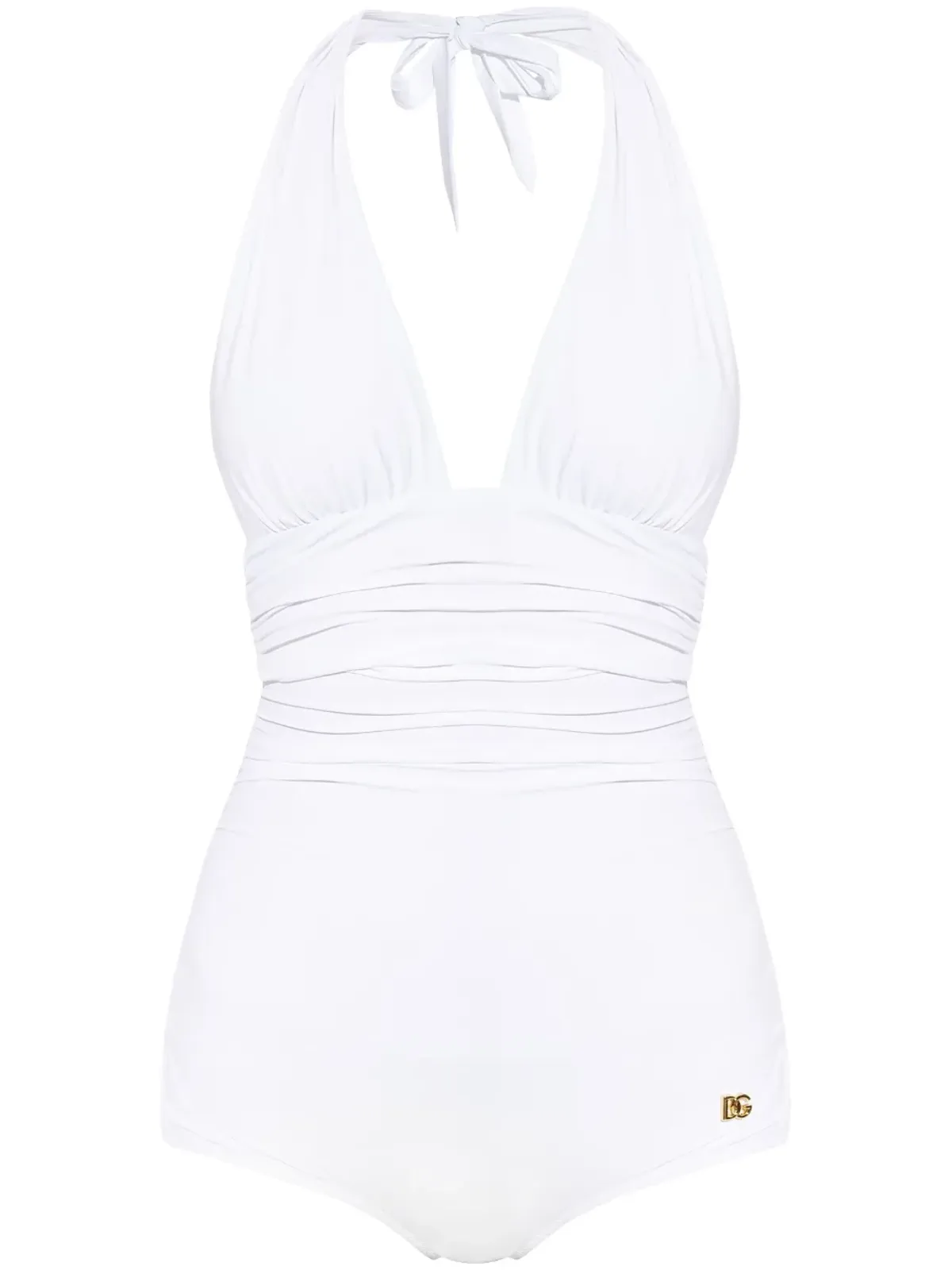 Dolce & Gabbana プランジネック水着 - ホワイト - 画像1