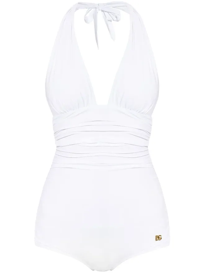 Dolce & Gabbana Dolce & Gabbana プランジネック水着 - ホワイトの商品画像