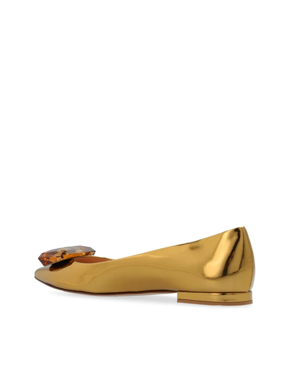 Gianvito Rossi 10mm ジェム付きバレリーナ - ゴールド - 画像5