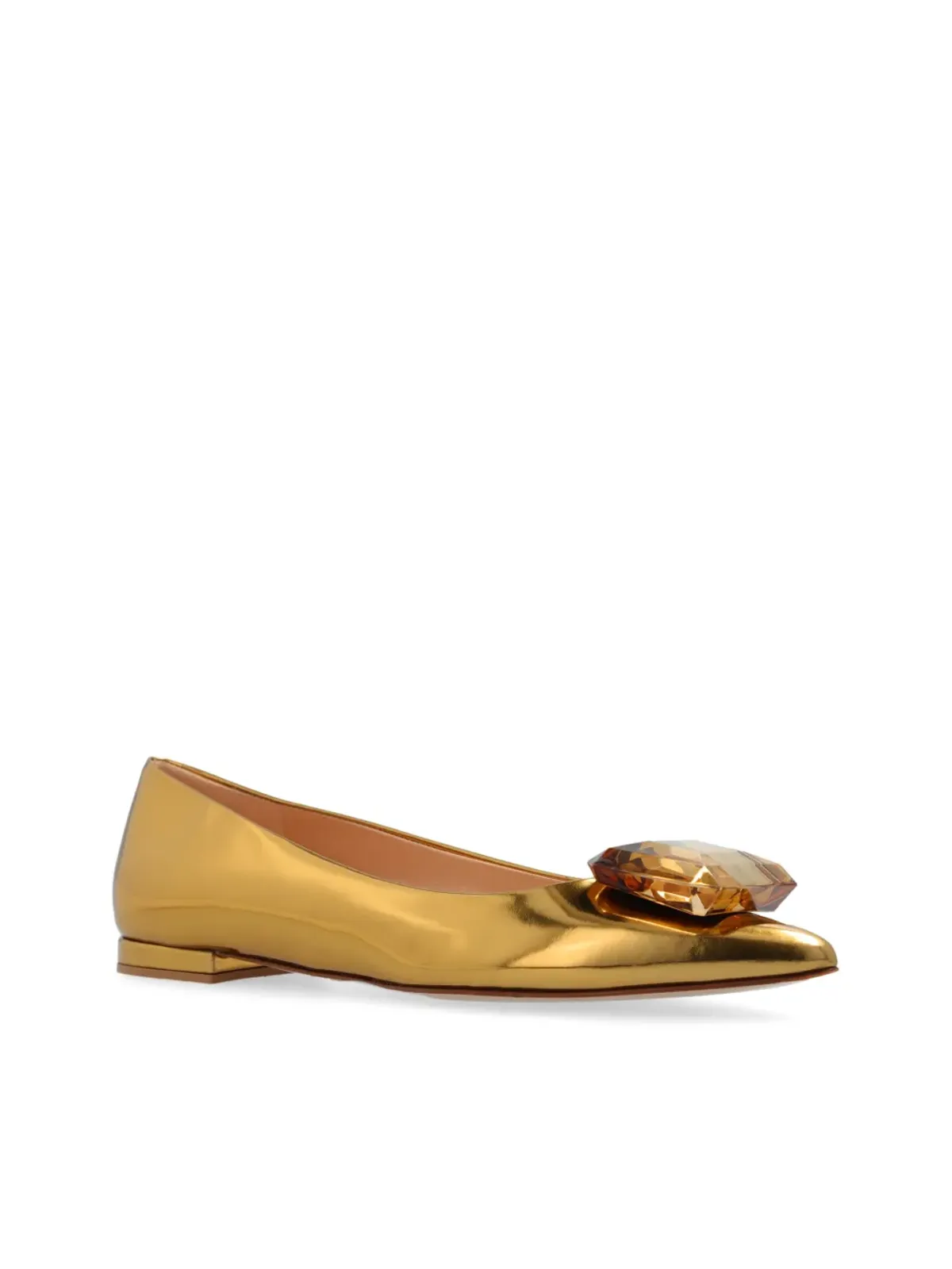 Gianvito Rossi 10mm ジェム付きバレリーナ - ゴールド - 画像4
