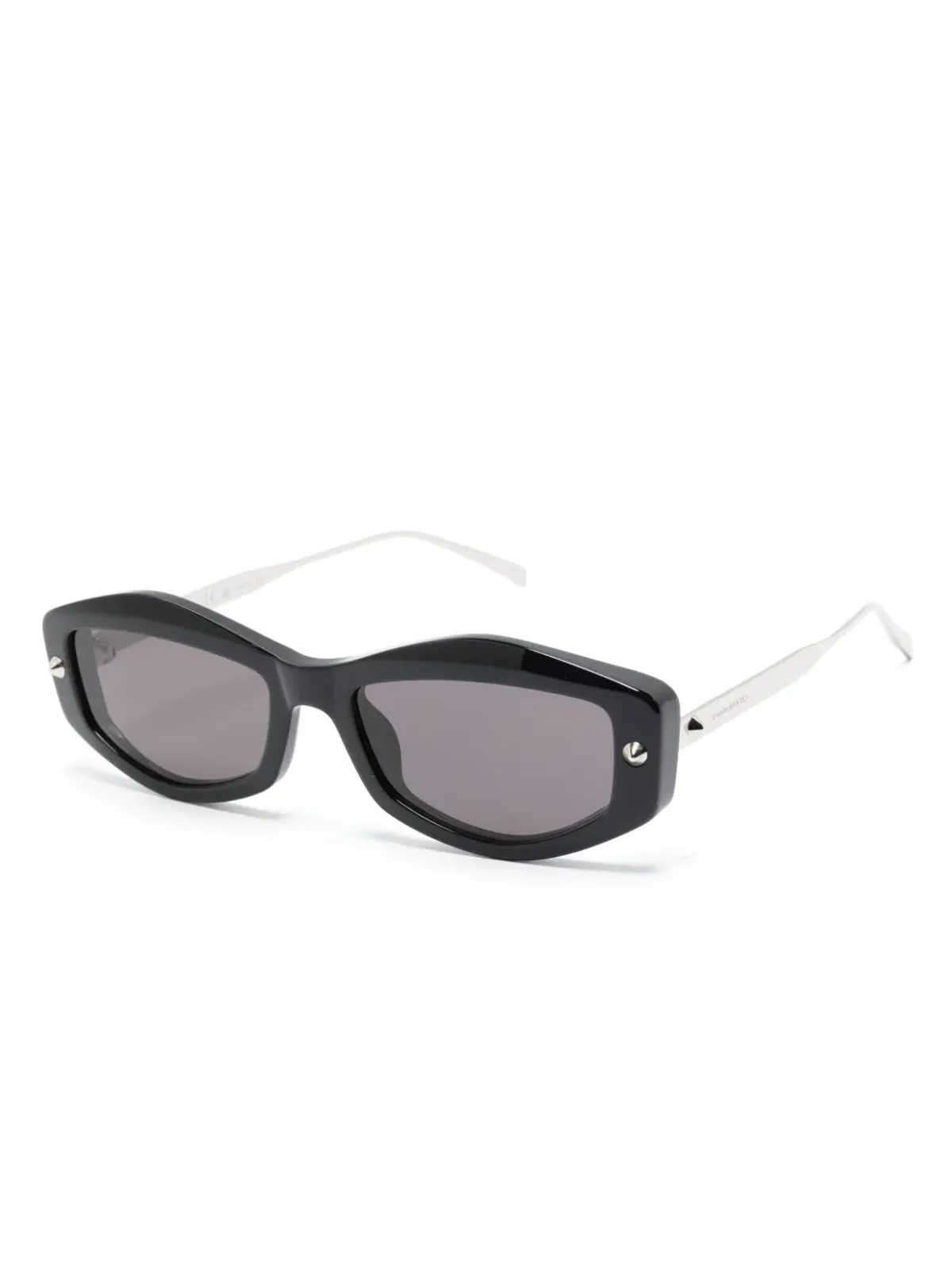 Alexander McQueen Eyewear 幾何学的スパイクスタッズサングラス - ブラック - 画像2
