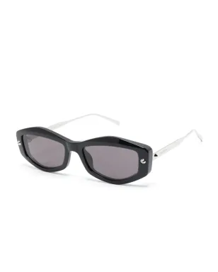 Alexander McQueen Eyewear 幾何学的スパイクスタッズサングラス - ブラック - サムネイル2