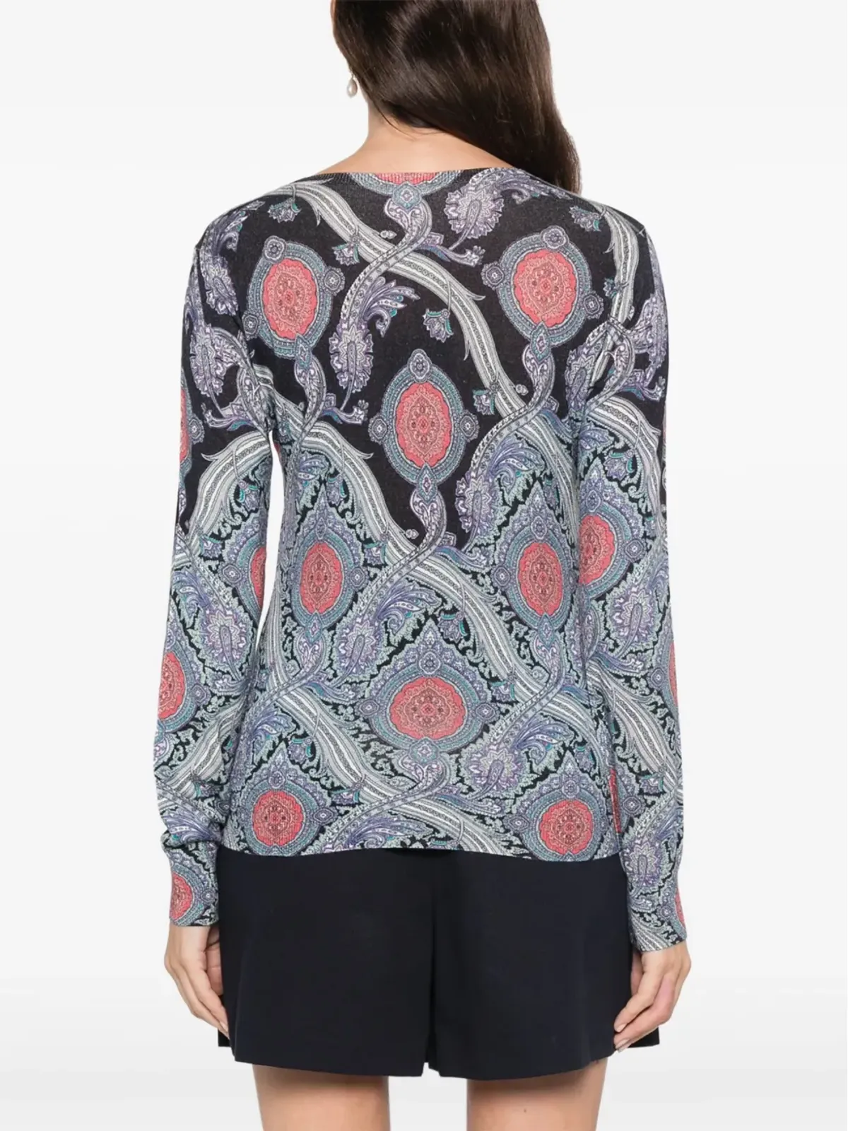 ETRO ペイズリー柄カーディガン ブルー - 画像4