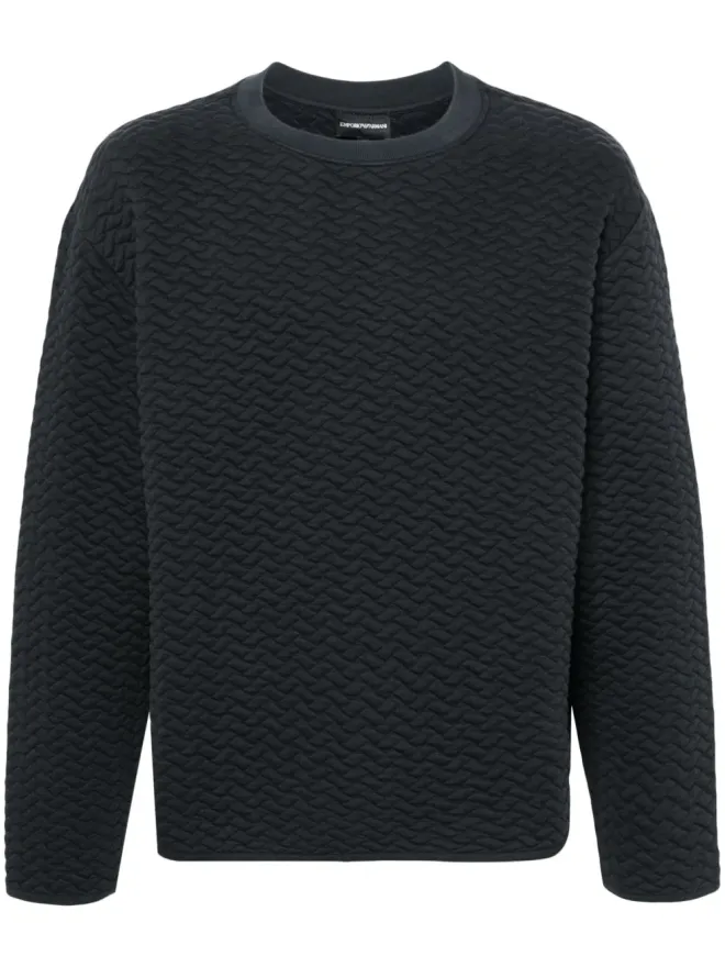 Emporio Armani Emporio Armani キルテッド スウェットシャツ ブルーの商品画像