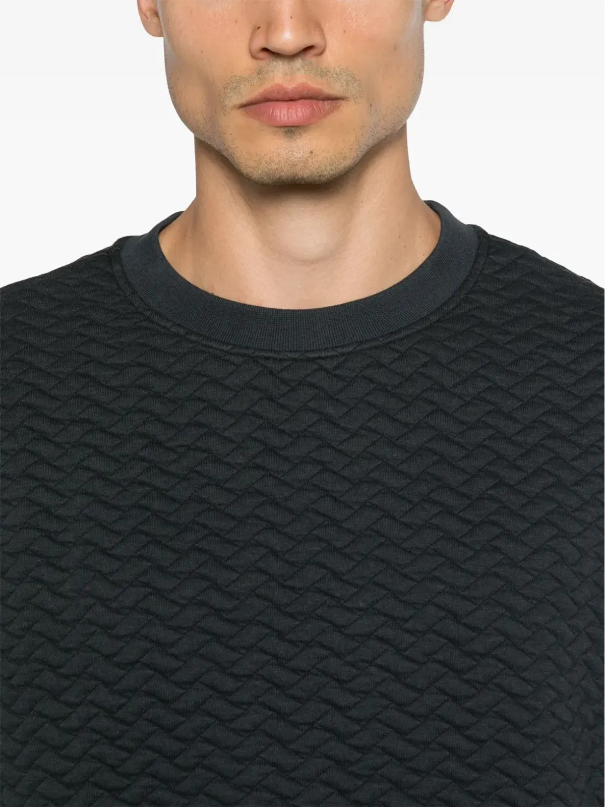 Emporio Armani キルテッド スウェットシャツ ブルー - 画像5