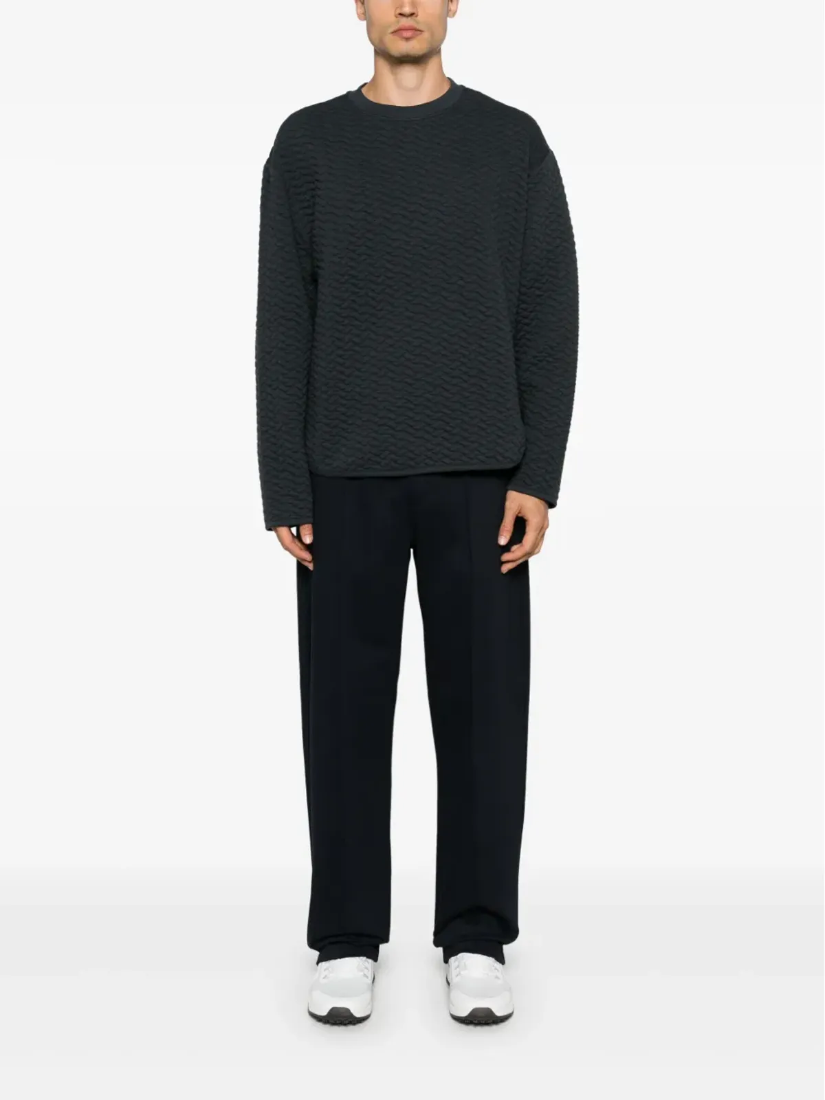 Emporio Armani キルテッド スウェットシャツ ブルー - 画像2