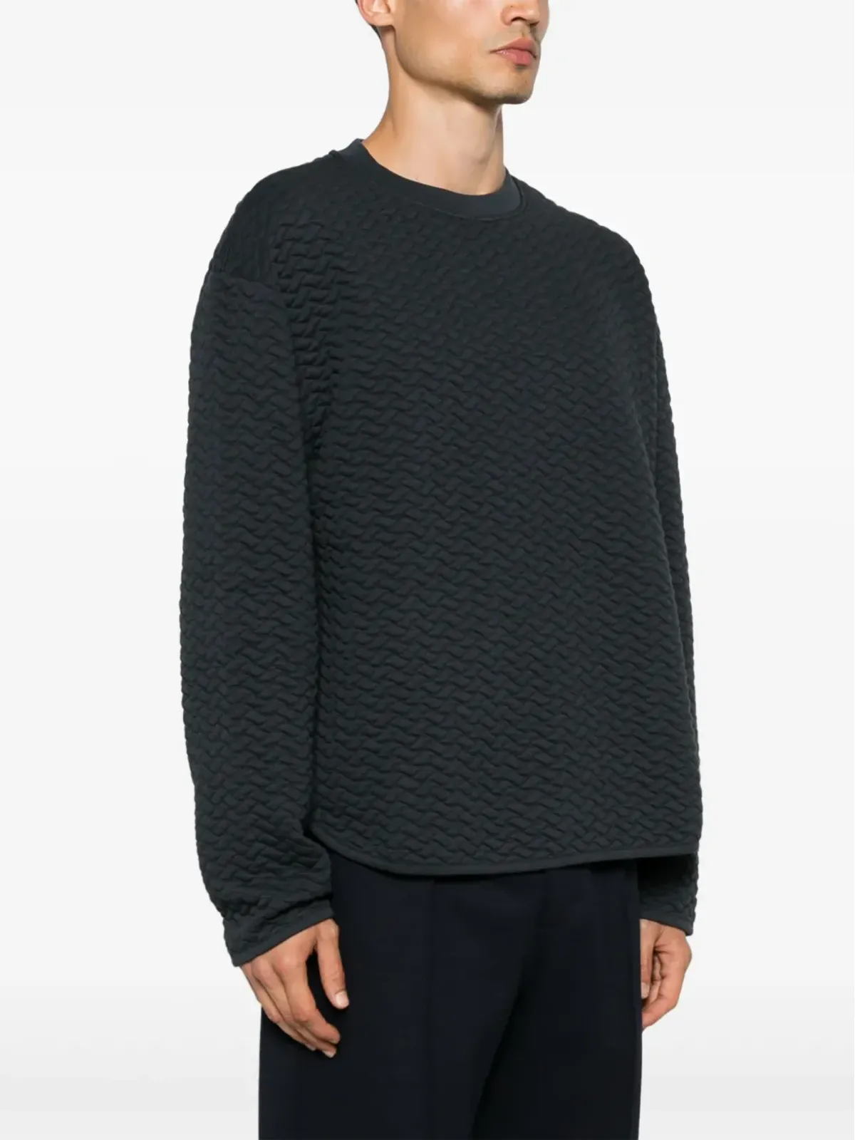 Emporio Armani キルテッド スウェットシャツ ブルー - 画像3