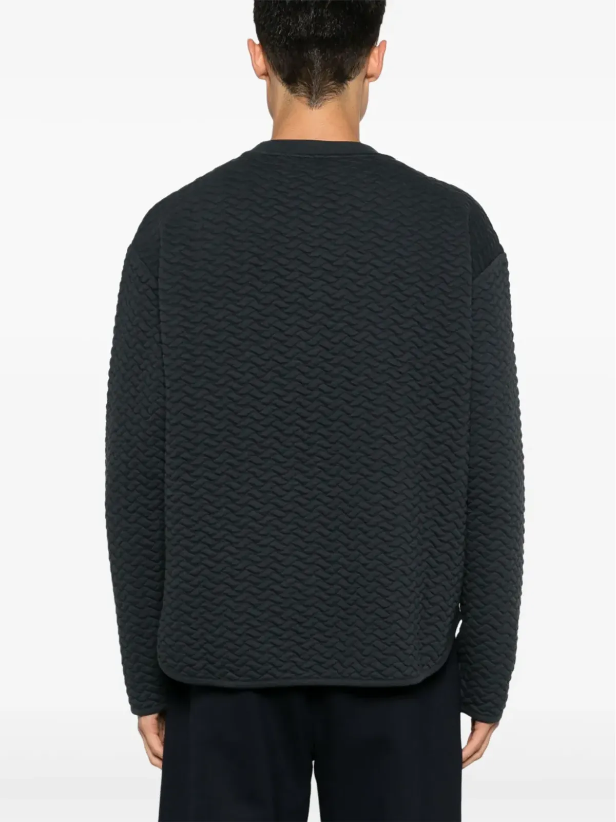 Emporio Armani キルテッド スウェットシャツ ブルー - 画像4