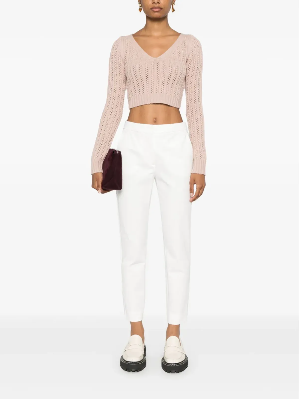 Max Mara テーラードパンツ ホワイト - 画像2