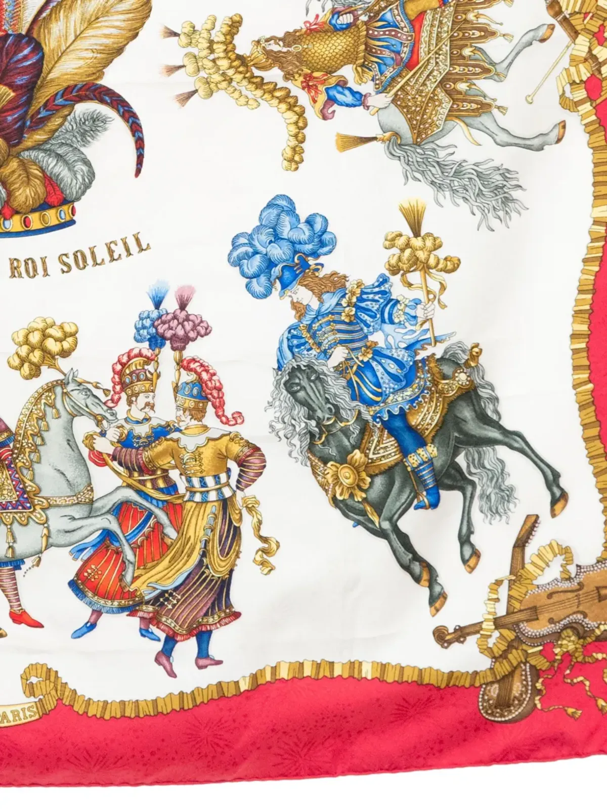 Hermès ビンテージ 1994 Les Fetes du Roi Soleil スカーフ - 画像2