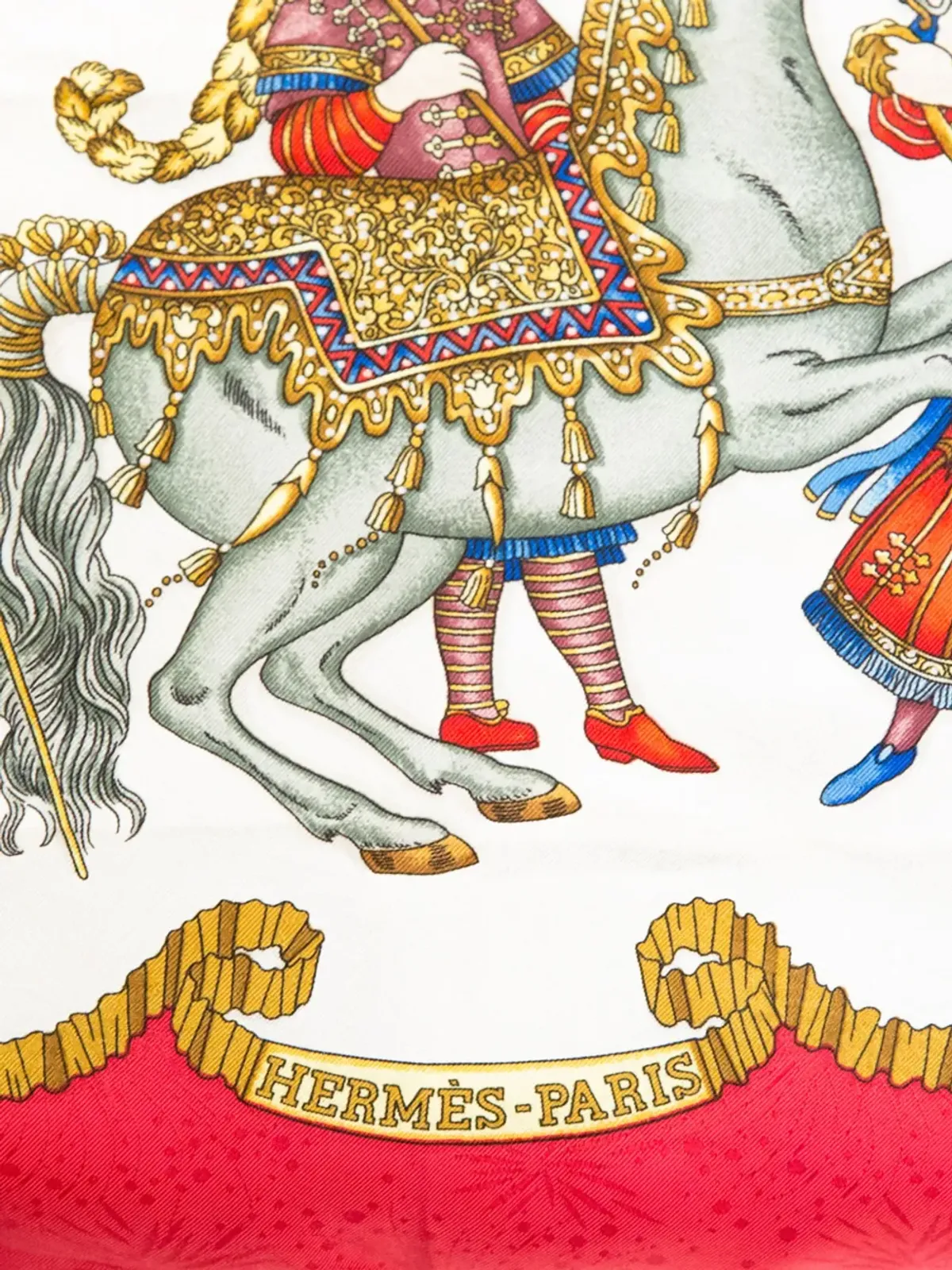 Hermès ビンテージ 1994 Les Fetes du Roi Soleil スカーフ - 画像4